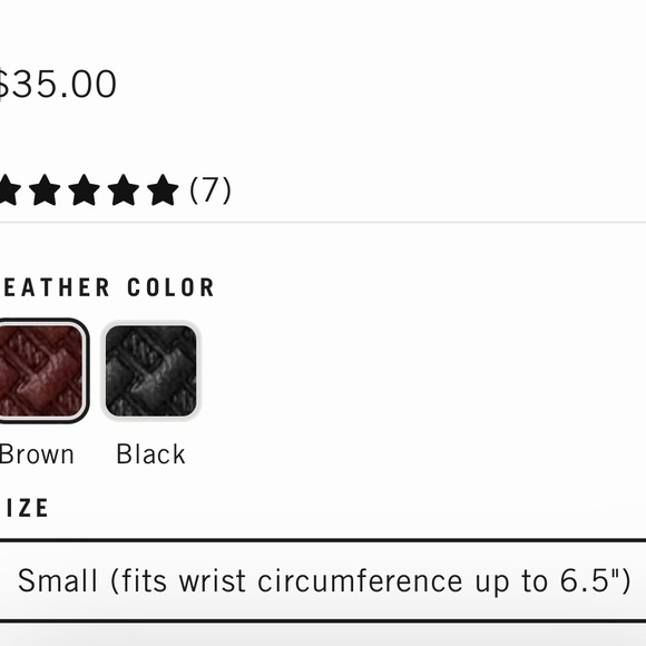 American bench craft leather herringbone cuff - Picture 6 of 6